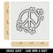 Peace Sign Surrounded by Flowers Wall Cookie DIY Craft Reusable Stencil